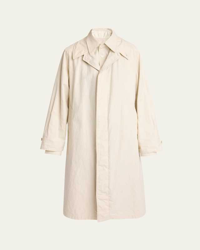 Layered Cotton Dyed Twill Trench Coat